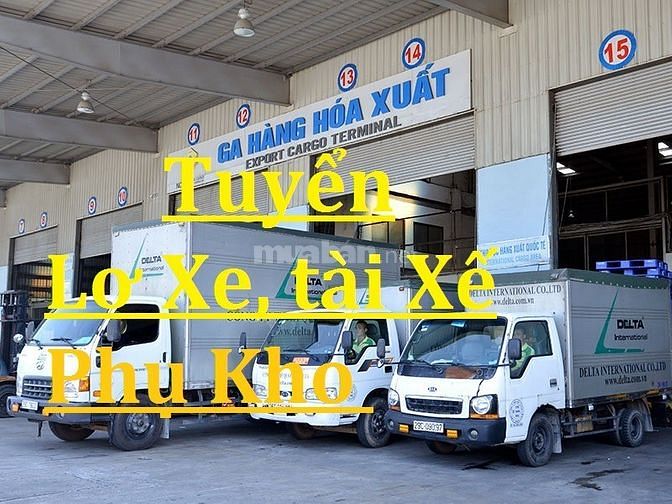 Cần tuyển  tài xế, phụ xe, phụ kho tại bình dương