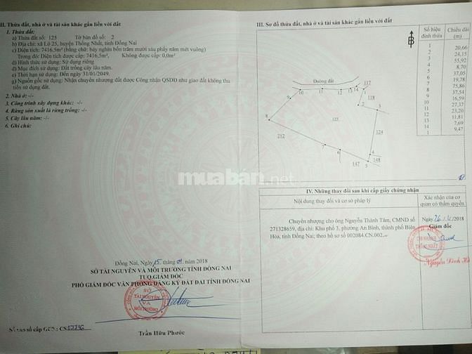 Cần Bán 9657 m2 ngay KCN Tín Nghĩa tại xã Lộ 25, huyện Thống Nhất 60156633 Cần Bán 9657 m2 ngay KCN Tín Nghĩa tại xã Lộ 25, huyện Thống Nhất