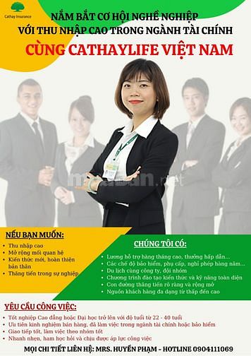 Cathaylife Hải Phòng tuyển dụng 3 quản lý tiềm năng lương 14tr /tháng 60215811 Cathaylife Hải Phòng tuyển dụng 3 quản lý tiềm năng lương 14tr /tháng