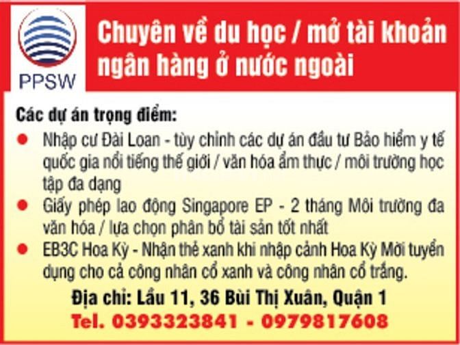 Chuyên về du học / mở tài khoản ngân hàng ở nước ngoài 60299689 Chuyên về du học / mở tài khoản ngân hàng ở nước ngoài