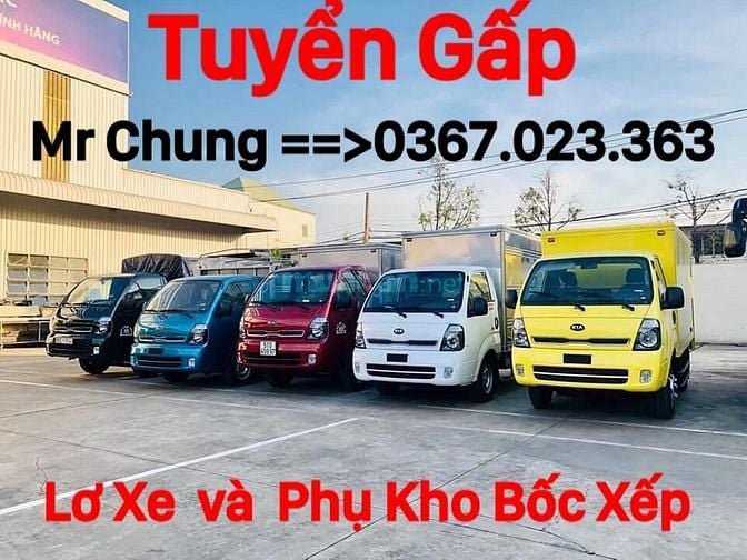 TPHCM : Tuyển Dụng Gấp Lơ Xe + Phụ Kho + Tài Xế 60589747 TPHCM : Tuyển Dụng Gấp Lơ Xe + Phụ Kho + Tài Xế
