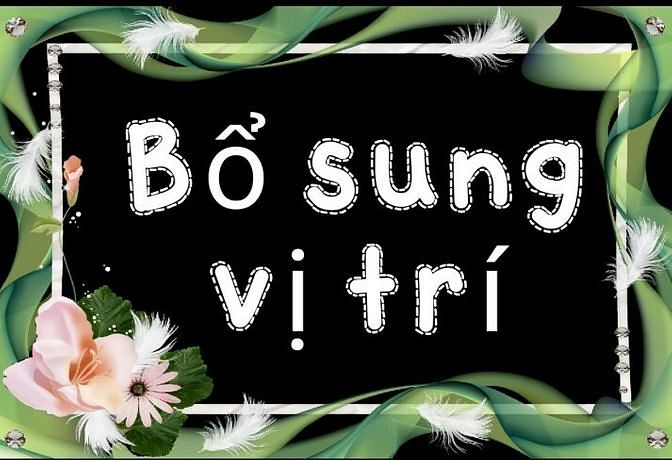 Cần bổ sung vài vị trí cho công ty thực phẩm 58703110 Cần bổ sung vài vị trí cho công ty thực phẩm