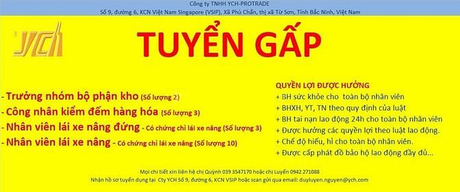 Tuyển dụng nhân viên lái xe nâng tại Từ Sơn Bắc Ninh (gấp) 60832545 Tuyển dụng nhân viên lái xe nâng tại Từ Sơn Bắc Ninh (gấp)