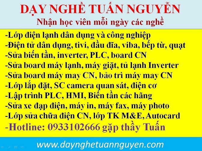 Dạy nghề chuyên nghiệp khóa lập trình PLC cơ bản - cấp tốc 61025462 Dạy nghề chuyên nghiệp khóa lập trình PLC cơ bản - cấp tốc