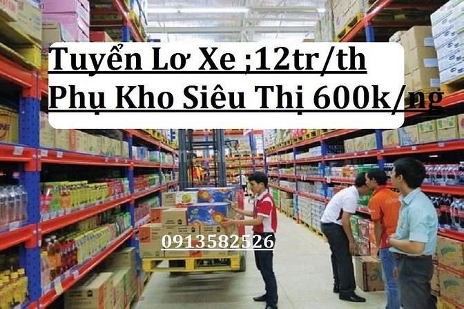 Tuyển gấp lơ xe phụ kho bốc xếp làm tại Đồng Nai