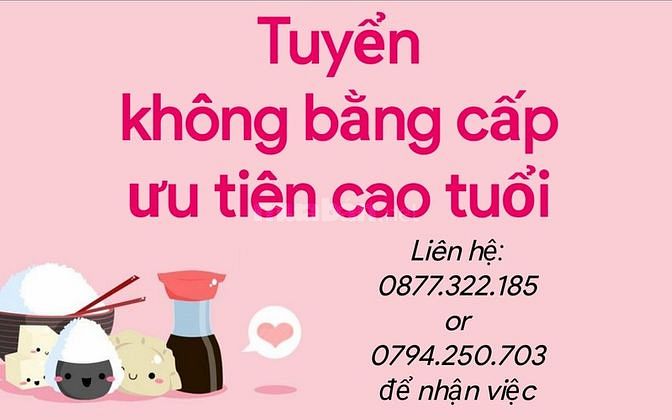 Tuyển nhân viên giờ hành chính ( nghỉ chủ nhật ) 61328654 Tuyển nhân viên giờ hành chính ( nghỉ chủ nhật )