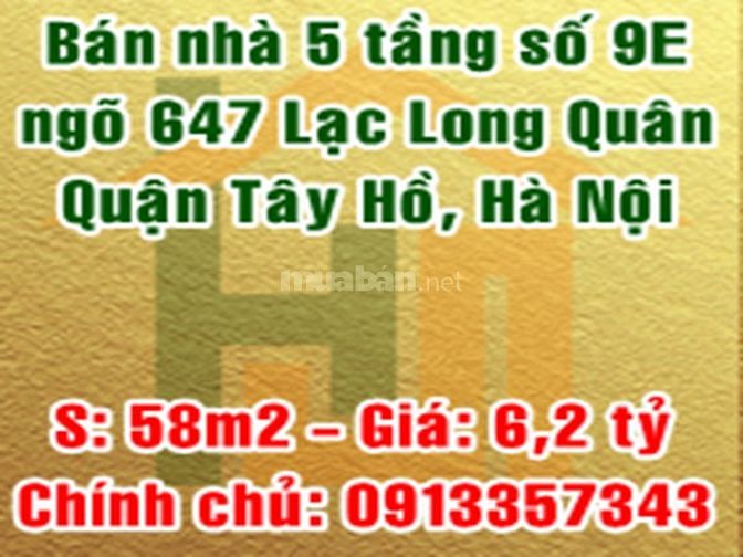 Bán nhà số 9E ngõ 647 Lạc Long Quân, Xuân La, Tây Hồ 61335134 Bán nhà số 9E ngõ 647 Lạc Long Quân, Xuân La, Tây Hồ