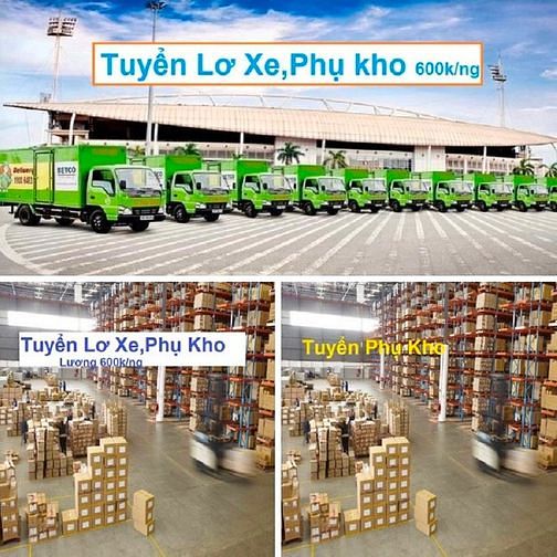 Cần 10 Tài Xế xe tải và Phụ Xe Phụ Kho lương cao 61357542 Cần 10 Tài Xế xe tải và Phụ Xe Phụ Kho lương cao