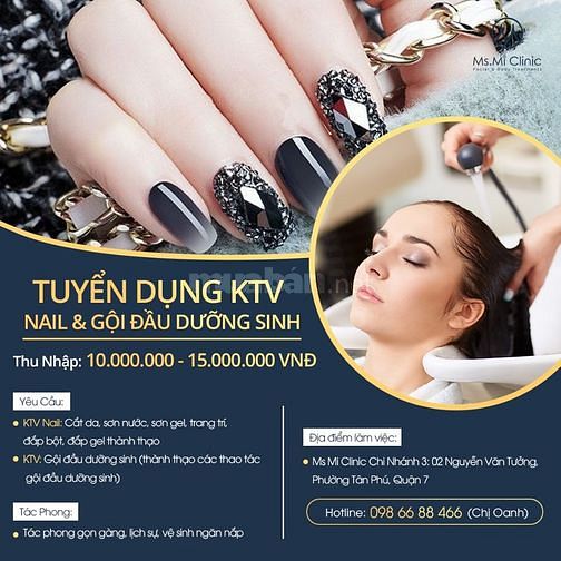 Tuyển KTV Nail & Gội Đầu Dưỡng Sinh làm tại Quận 7 61371959 Tuyển KTV Nail & Gội Đầu Dưỡng Sinh làm tại Quận 7