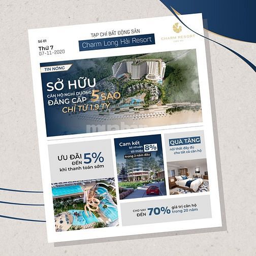 Charm Long Hải Resort & spa - căn hộ đẳng cấp 5 sao giữa Lòng Long Hải