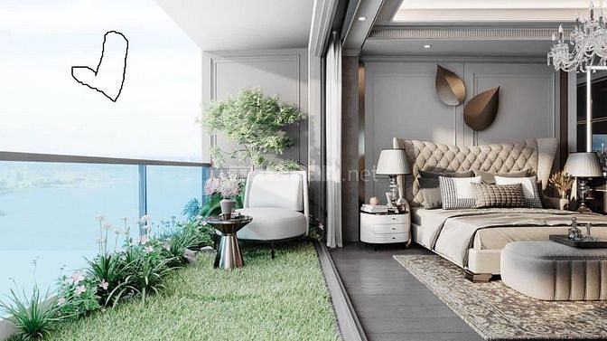 Biệt thự trên không tặng 50m2 sân vườn không tính vào giá. 