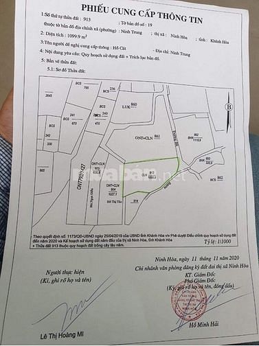 Bán 549m2 đất Cây lâu năm nằm ngay gần uỷ ban xã Ninh Trung