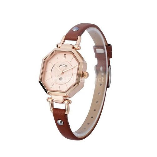 Đồng hồ nữ Julius JA-750C dây da mặt lục giác (Nâu) 61679272 Đồng hồ nữ Julius JA-750C dây da mặt lục giác (Nâu)