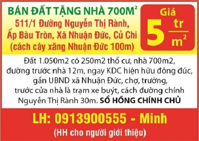 Bán Đất tặng nhà 700m2, Củ Chi, Tp HCM DT: 1.050m2 61813633 Bán Đất tặng nhà 700m2, Củ Chi, Tp HCM DT: 1.050m2