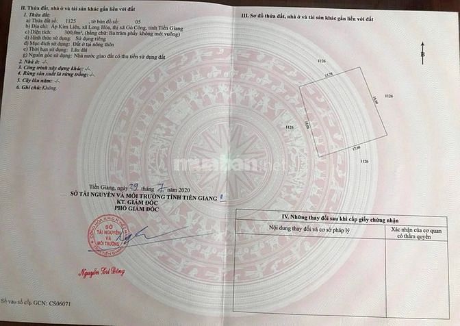 BÁN MẢNH ĐẤT Ấp Kim Liên , xã Long Hòa, tx Gò Công