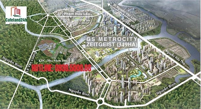 Bán đất dự án 28ha Nhơn Đức, Nhà Bè 110m2  giá 44 triêu/m2