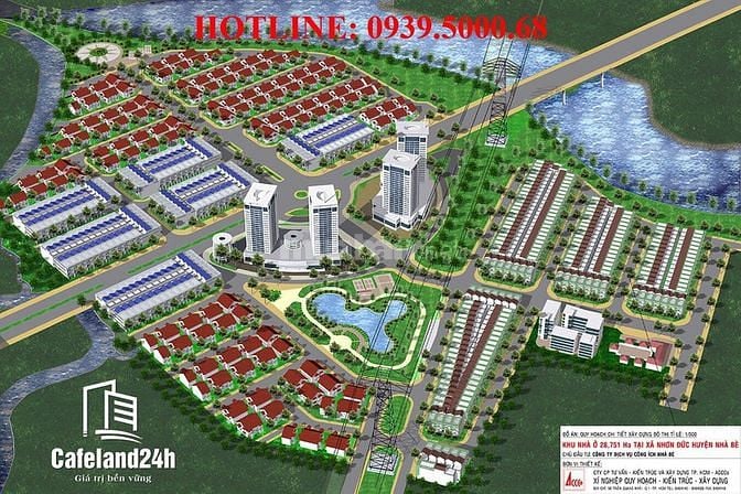 Bán đất dự án 28ha Nhơn Đức, Nhà Bè 110m2  giá 44 triêu/m2