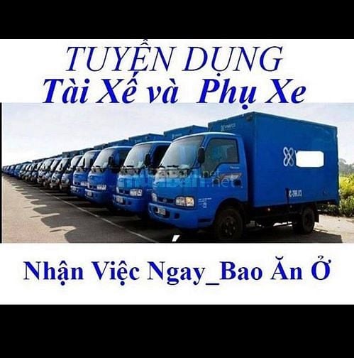 Tuyển gấp: tài xế b2/c, phụ lơ xe giao hàng và phụ kho bốc xếp