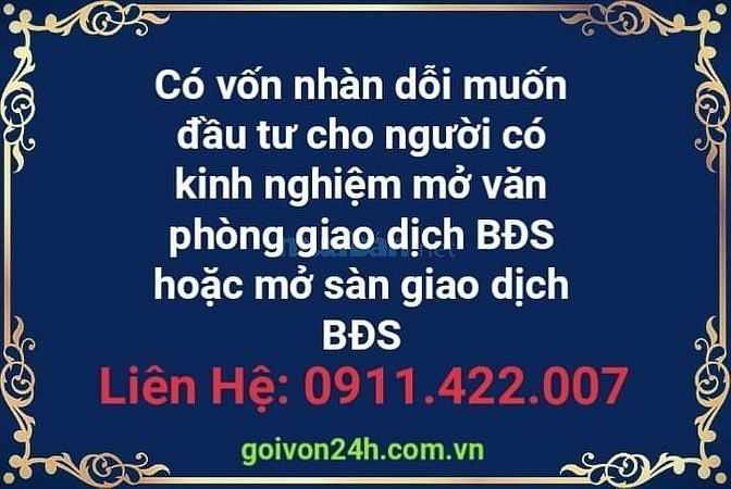 Có vốn muốn đầu tư cho người có kinh nghiệm mở văn phòng - sàn BĐS 62199484 Có vốn muốn đầu tư cho người có kinh nghiệm mở văn phòng - sàn BĐS