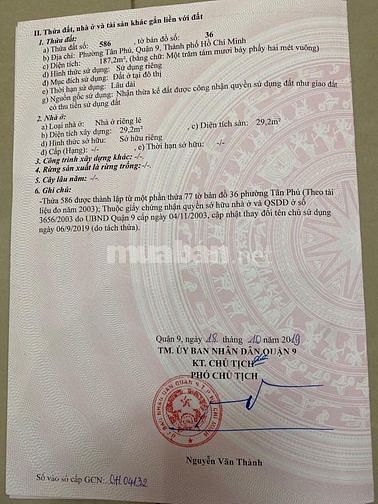 Bán đất rẻ mặt tiền Hoàng Hữu Nam Q.9 187m2 62307671 Bán đất rẻ mặt tiền Hoàng Hữu Nam Q.9 187m2