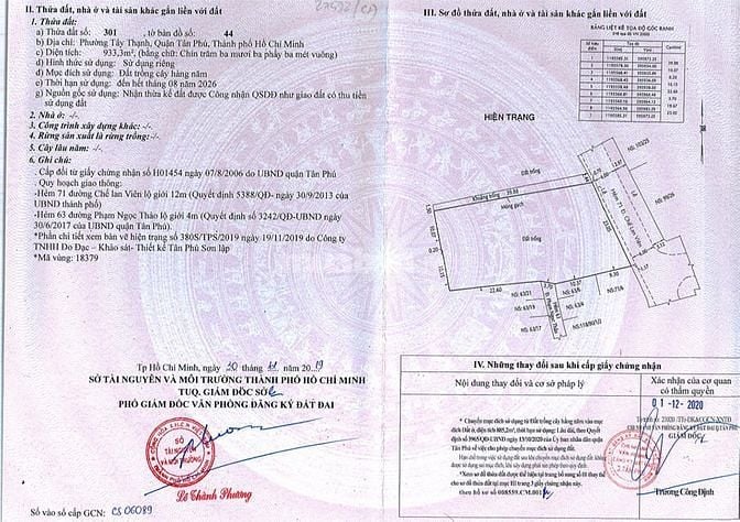 Cần tiền bán gấp đất thổ cư, sổ hồng đầy đủ Quận Tân Phú 62366650 Cần tiền bán gấp đất thổ cư, sổ hồng đầy đủ Quận Tân Phú