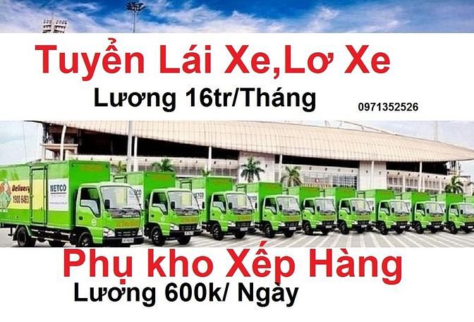 Cần gấp lái xe B2 và phụ xe với phụ kho làm tại bà rịa vũng tàu 62440249 Cần gấp lái xe B2 và phụ xe với phụ kho làm tại bà rịa vũng tàu