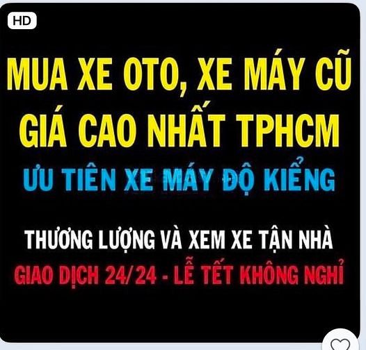 Thu mua ô tô - xe máy cũ giá cao nhất TPHCM - Ưu tiên xe độ kiểng 43111995 Thu mua ô tô - xe máy cũ giá cao nhất TPHCM - Ưu tiên xe độ kiểng