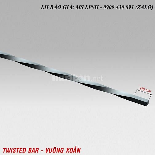 Thép vuông đặc đen 6mm dùng trong xây dựng