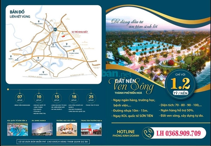 Đất view sông cùng khu dân cư mới tại Tp. Biên Hòa. - Vimarsana News