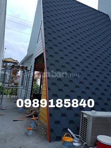 Ngói lợp nhà biệt thự, ngói dán nền bê tông, ngói bitum giả đá