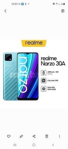 Điện thoại Realme Narzo 30A (4Gb/64Gb) - Hàng Chính Hãng 63175234 Điện thoại Realme Narzo 30A (4Gb/64Gb) - Hàng Chính Hãng