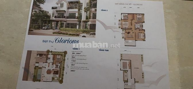 Bán shop villa2 trong khuôn viên Xanh Villa Thạch Thất, 220m2, 3 tầng