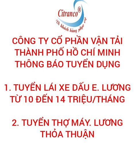 Cty Cổ phần Vận Tải HCM tuyển Lái Xe, Thợ Máy NV bán vé xe buýt. 63555016 Cty Cổ phần Vận Tải HCM tuyển Lái Xe, Thợ Máy NV bán vé xe buýt.