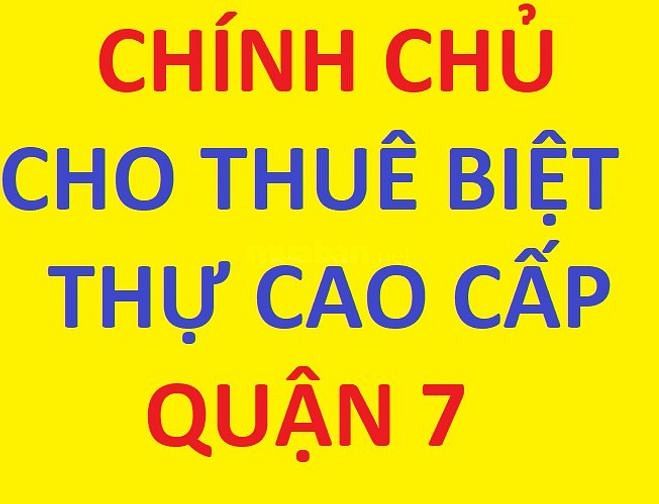Cho thuê biệt thự 10,5x35m, hẻm 180 đường Bùi Văn Ba, Quận 7 61978751 Cho thuê biệt thự 10,5x35m, hẻm 180 đường Bùi Văn Ba, Quận 7