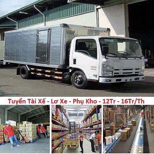 💥 CẦN: 20 nhân viên phụ lơ xe, 40 nhân viên bốc xếp kho và 5 tai xế