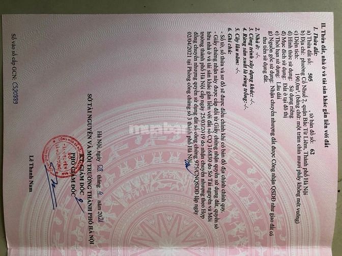Cần bán mảnh đất mặt đường phạm văn đồng.
