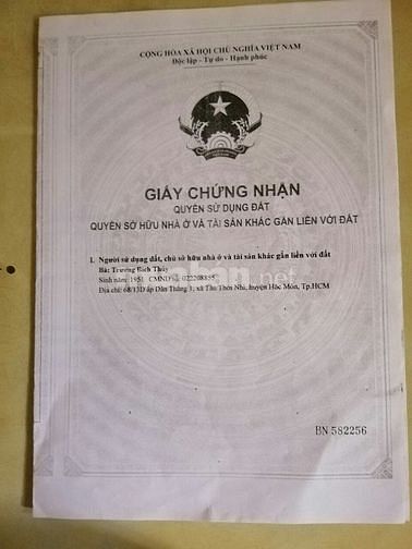 Bán Nhà cấp 4 Tân Thới Nhì - Hóc Môn.