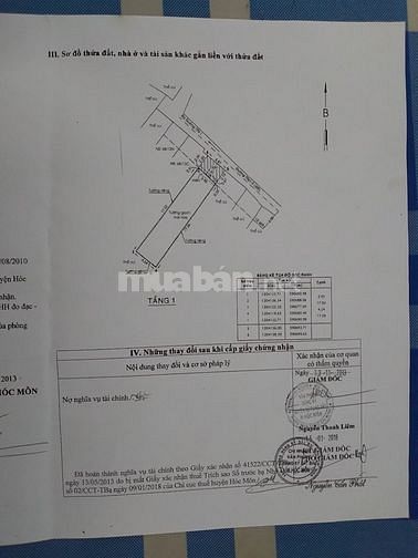Bán Nhà cấp 4 Tân Thới Nhì - Hóc Môn.
