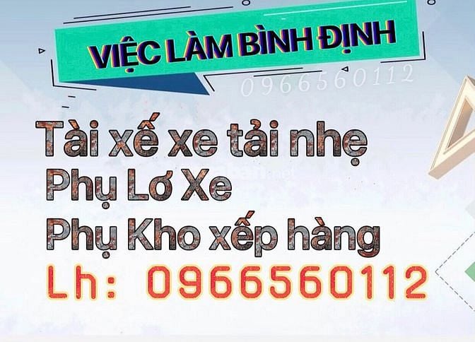 • Cần=> 20 nam phụ xe. 50 nam phụ bốc xếp kho & 5 tai xế tải nhẹ