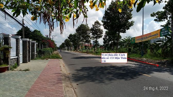 Bán đất 2 mặt tiền, số 129 Mậu Thân; K.3, P.6, TP Trà Vinh = 3,4 Tỷ