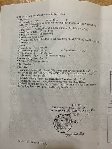 Bán nhà hẻm xe hơi có sổ hồng chính chủ số 23/14 khiếu năng tĩnh