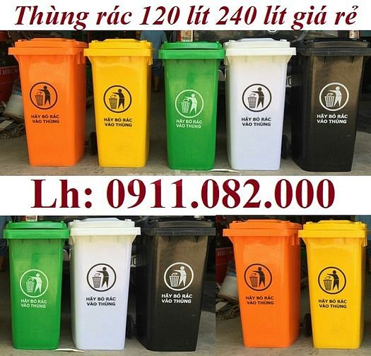  Sỉ thùng rác 120L 240L 660L giá rẻ- Thùng rác nhựa- lh 0911082000