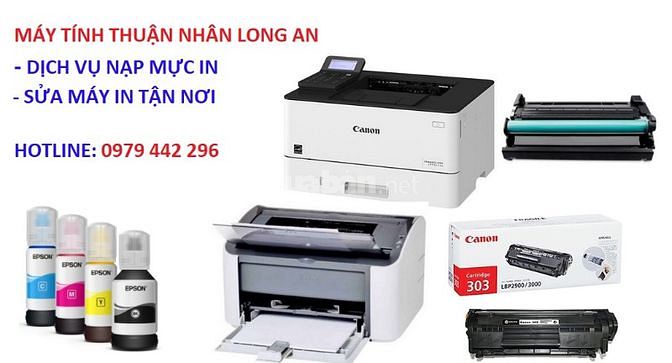 MÁY TINH THUẬN NHÂN NẠP MỰC VÀ SỬA MÁY IN TẠI BẾN LỨC LONG AN