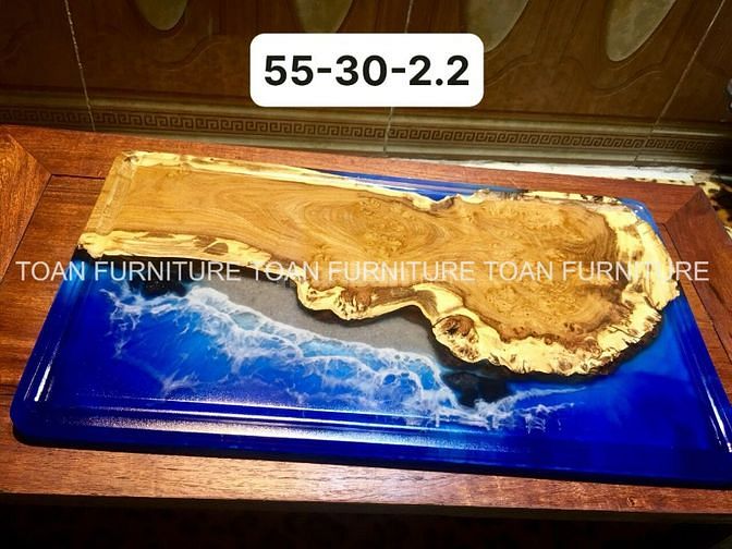 Bàn Gỗ Epoxy - Khay trà gỗ Epoxy ART
