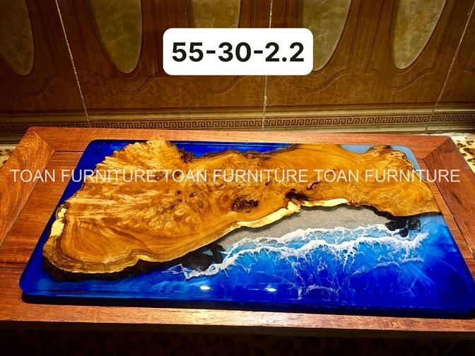 Bàn Gỗ Epoxy - Khay trà gỗ Epoxy ART