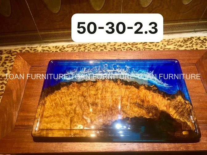 Bàn Gỗ Epoxy - Khay trà gỗ Epoxy ART