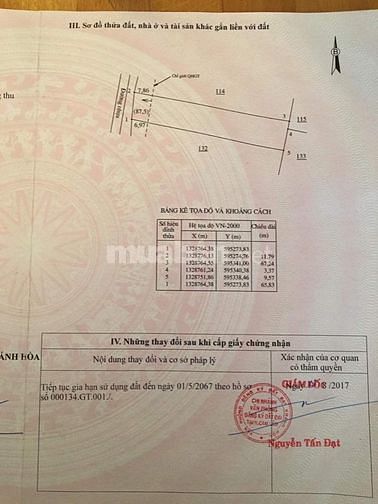 Đất chính chủ 2015 MT đường Suối Môn gần dự án Vingroup
