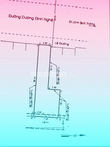 Cần bán nhà 7x20m mặt tiền đường Dương Đình Nghệ