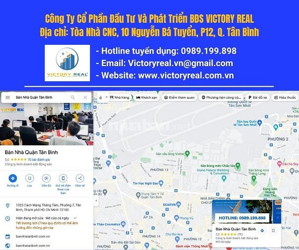 Chuyên Viên Kinh Doanh BĐS Nhà Phố Quận Tân Bình VICTORY REAL