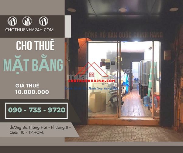 Cho Thuê Mặt Bằng Kinh Doanh 24m2 Trung tâm đường 3/2, P.8, Quận 10